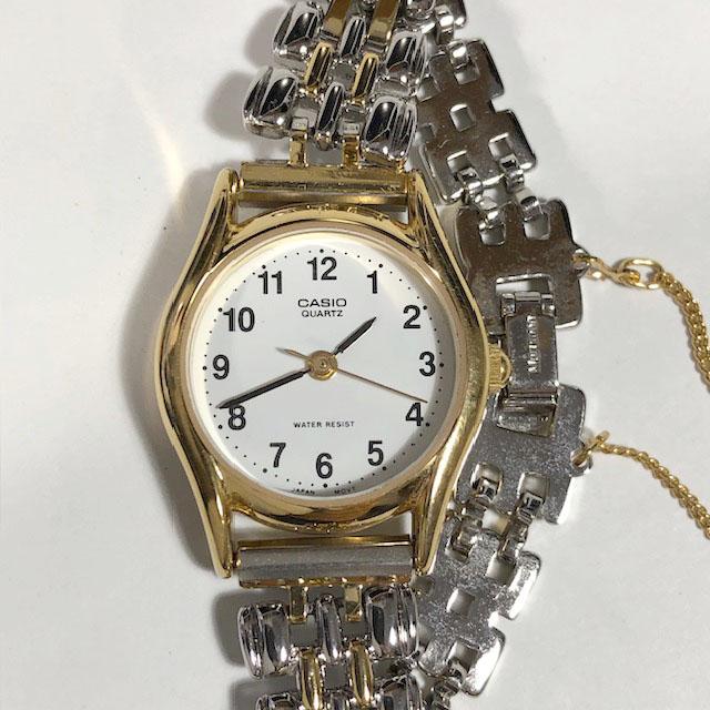Casio LTP-109 Analog Quartz Women 美品 スタンダード 未使用品メタルバンド アナログ Working Item