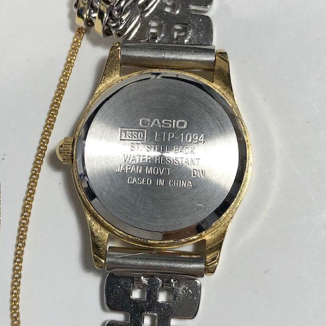 Casio LTP-109 Analog Quartz Women 美品 スタンダード 未使用品メタルバンド アナログ Working Item