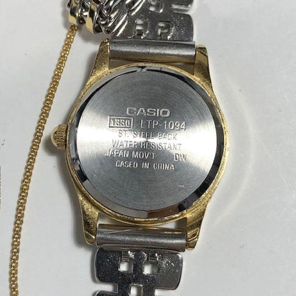Casio LTP-109 Analog Quartz Women 美品 スタンダード 未使用品メタルバンド アナログ Working Item
