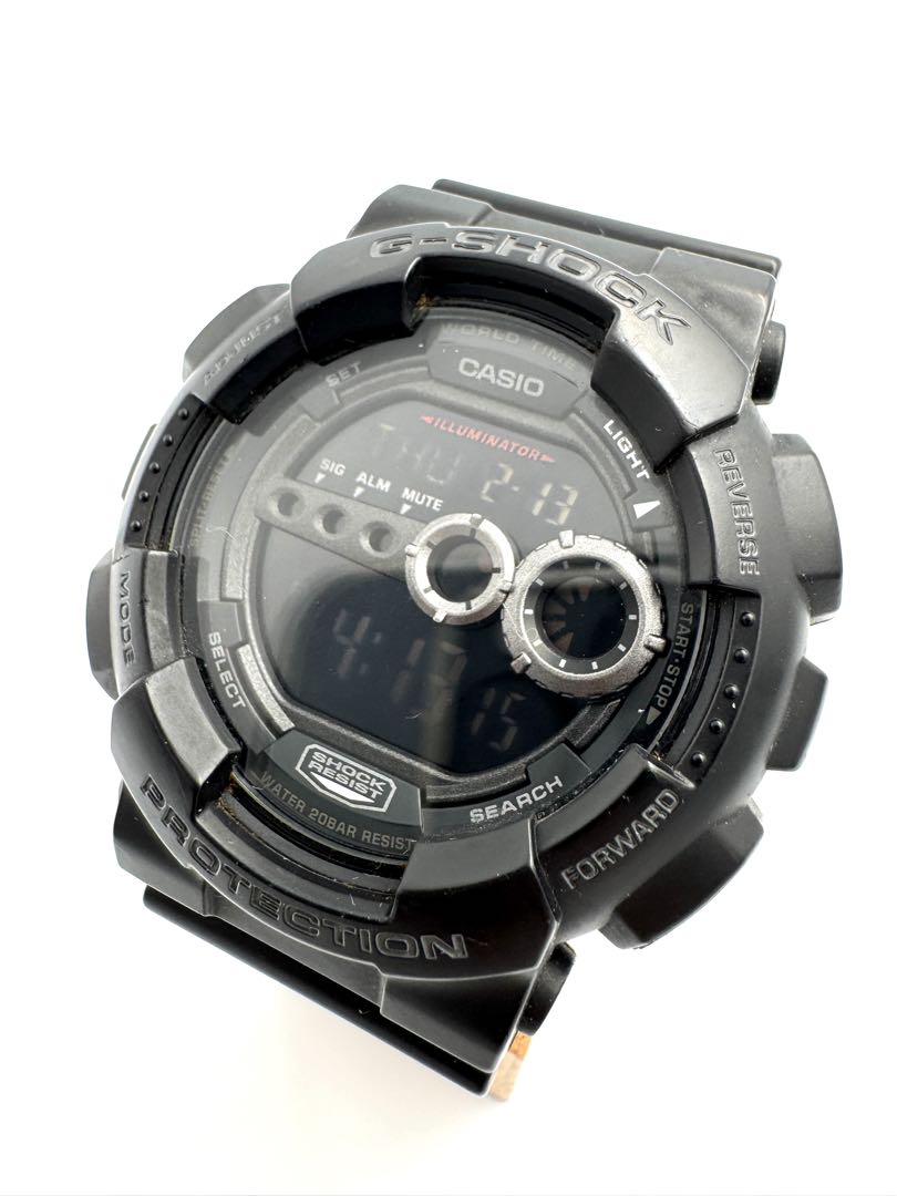 Casio G-Shock GD-100-1B Digital Quartz (Battery) Unisex Adults Module 3263 Vintage Black Men'S Watch Working