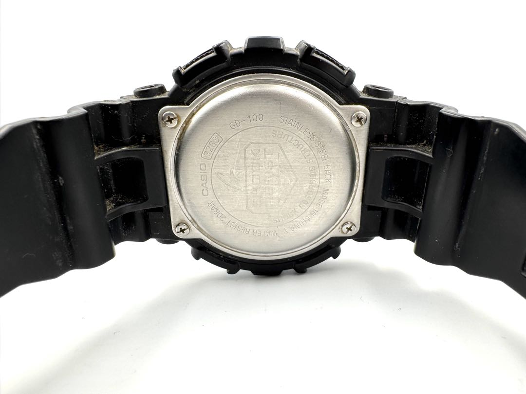 Casio G-Shock GD-100-1B Digital Quartz (Battery) Unisex Adults Module 3263 Vintage Black Men'S Watch Working