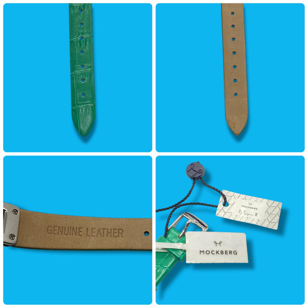 Mockberg Analog Quartz Women X Tsugumi Watarai Collaboration Watch Green Strap Excellent Condition