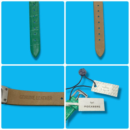 Mockberg Analog Quartz Women X Tsugumi Watarai Collaboration Watch Green Strap Excellent Condition