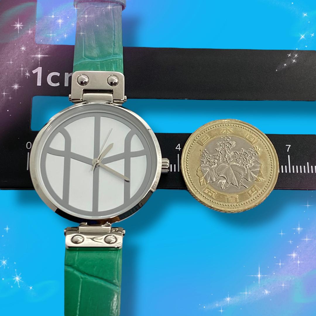 Mockberg Analog Quartz Women X Tsugumi Watarai Collaboration Watch Green Strap Excellent Condition
