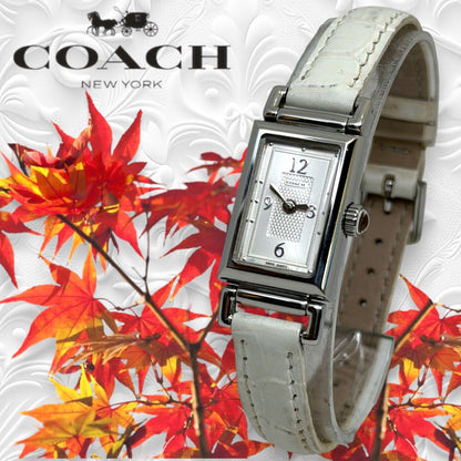 Coach Digital-Analog Quartz Women Watch Rectangular Case 2-Hand