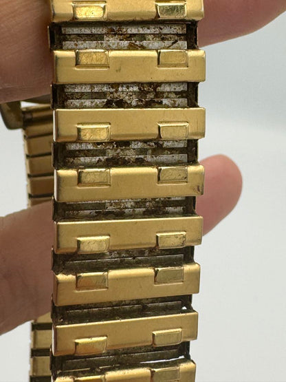 Carriage Analog Quartz Men Watch Gold Tone
