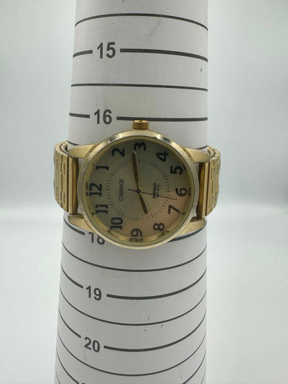 Carriage Analog Quartz Men Watch Gold Tone