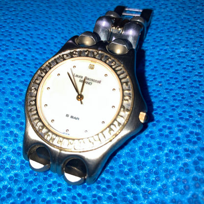 Laura Bacoccoli Milano Analog Quartz Women ラウラ・バコッコリ・ミラノ ローラバッコリーシェルコンビネーションwomen＆Menボーイ稼働中良品