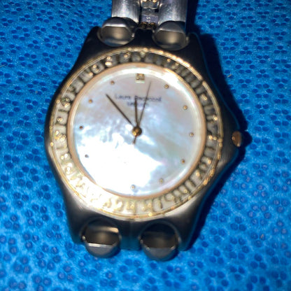 Laura Bacoccoli Milano Analog Quartz Women ラウラ・バコッコリ・ミラノ ローラバッコリーシェルコンビネーションwomen＆Menボーイ稼働中良品