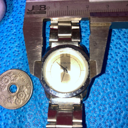 GENEVA Analog Quartz Women ジュネーブ アンティーク アナログwatch シルバーwomen通電確17㎝
