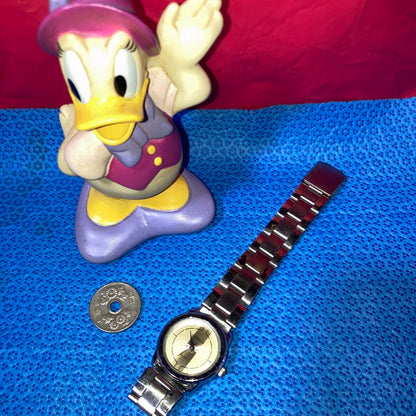 GENEVA Analog Quartz Women ジュネーブ アンティーク アナログwatch シルバーwomen通電確17㎝