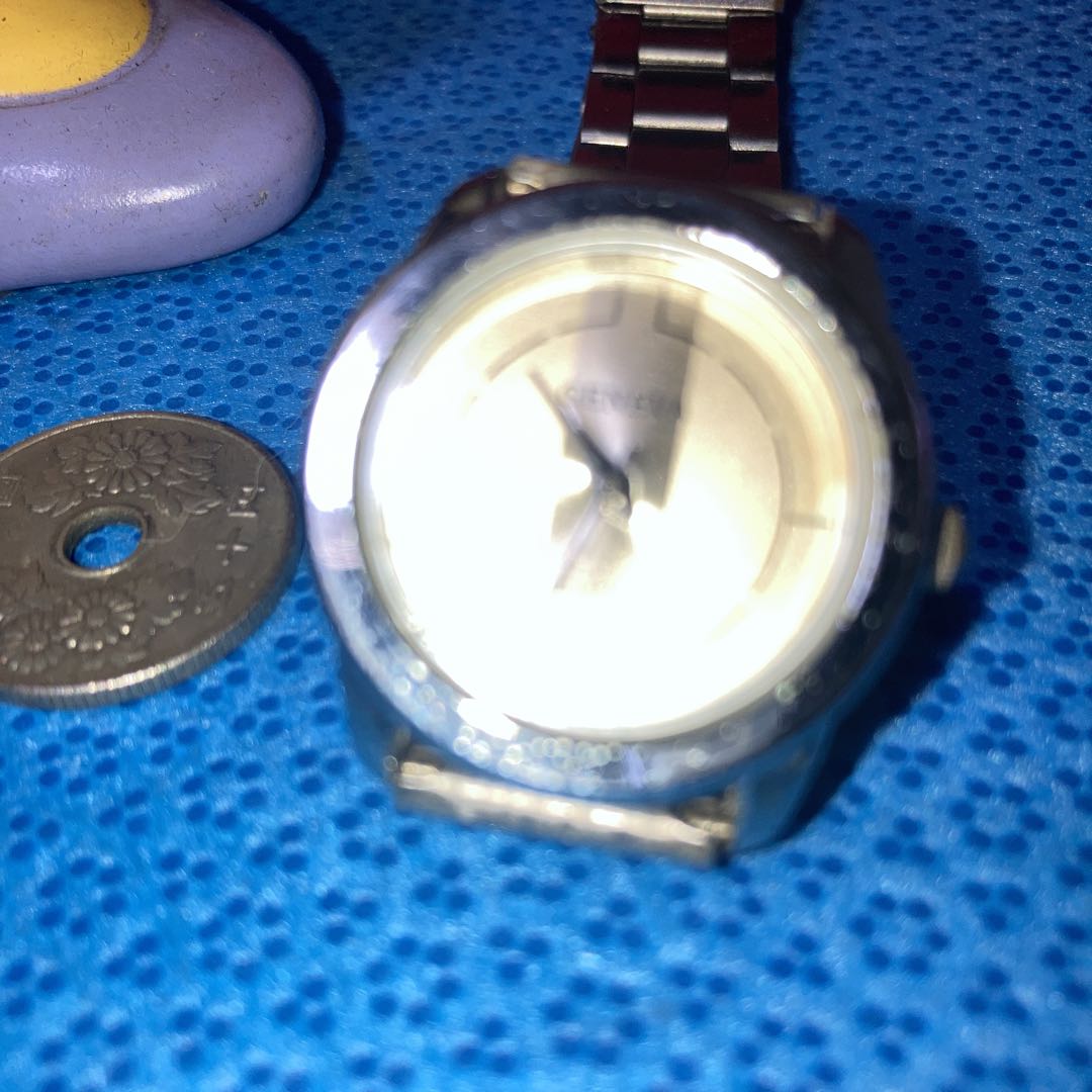 GENEVA Analog Quartz Women ジュネーブ アンティーク アナログwatch シルバーwomen通電確17㎝