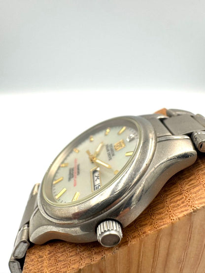 Elgin Solar Analog Men Titanium Diamond Quartz Watch