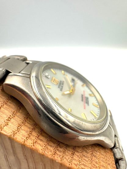 Elgin Solar Analog Men Titanium Diamond Quartz Watch