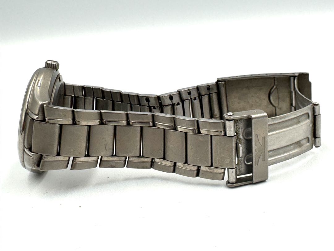 Elgin Solar Analog Men Titanium Diamond Quartz Watch