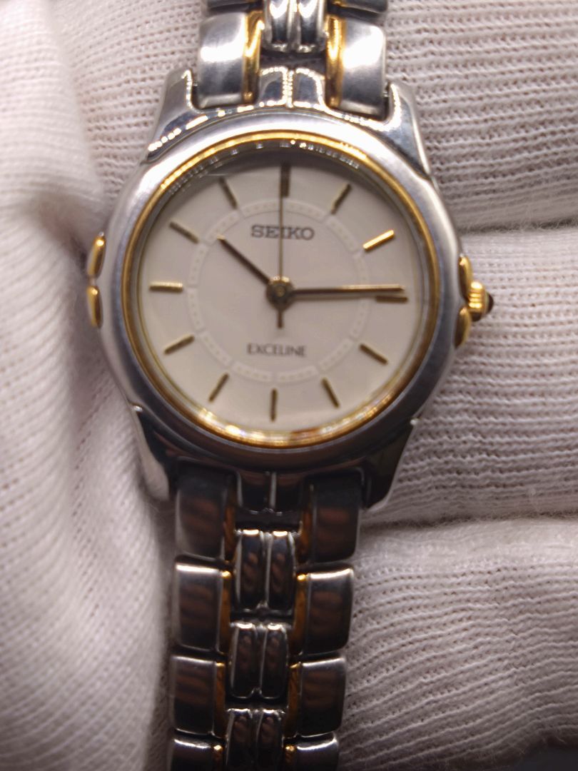 Seiko Exceline 2J31-001A Analog Quartz Women Beautiful Item Battery & Gasket Replaced