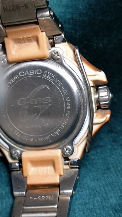 G-shock Baby-G Analog Quartz Women ジーショック Casio Msg600 Watch