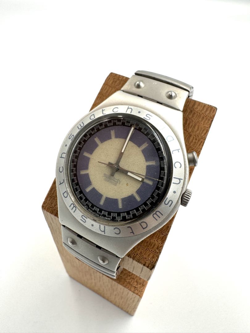 Swatch Irony V8 Analog Quartz Men Vintage Wristwatch 37Mm – Untested, Parts Or Repair