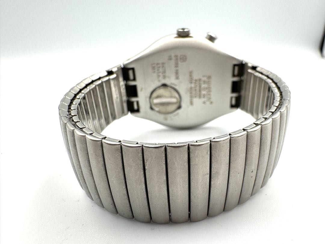 Swatch Irony V8 Analog Quartz Men Vintage Wristwatch 37Mm – Untested, Parts Or Repair