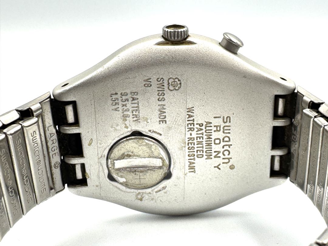 Swatch Irony V8 Analog Quartz Men Vintage Wristwatch 37Mm – Untested, Parts Or Repair