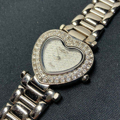 Alessandra Olla Analog Quartz Women アレッサンドラ・オッラ アレサンドラオーラ ハート型 Womenwatch ストーンベゼル 稼動品 シルバー