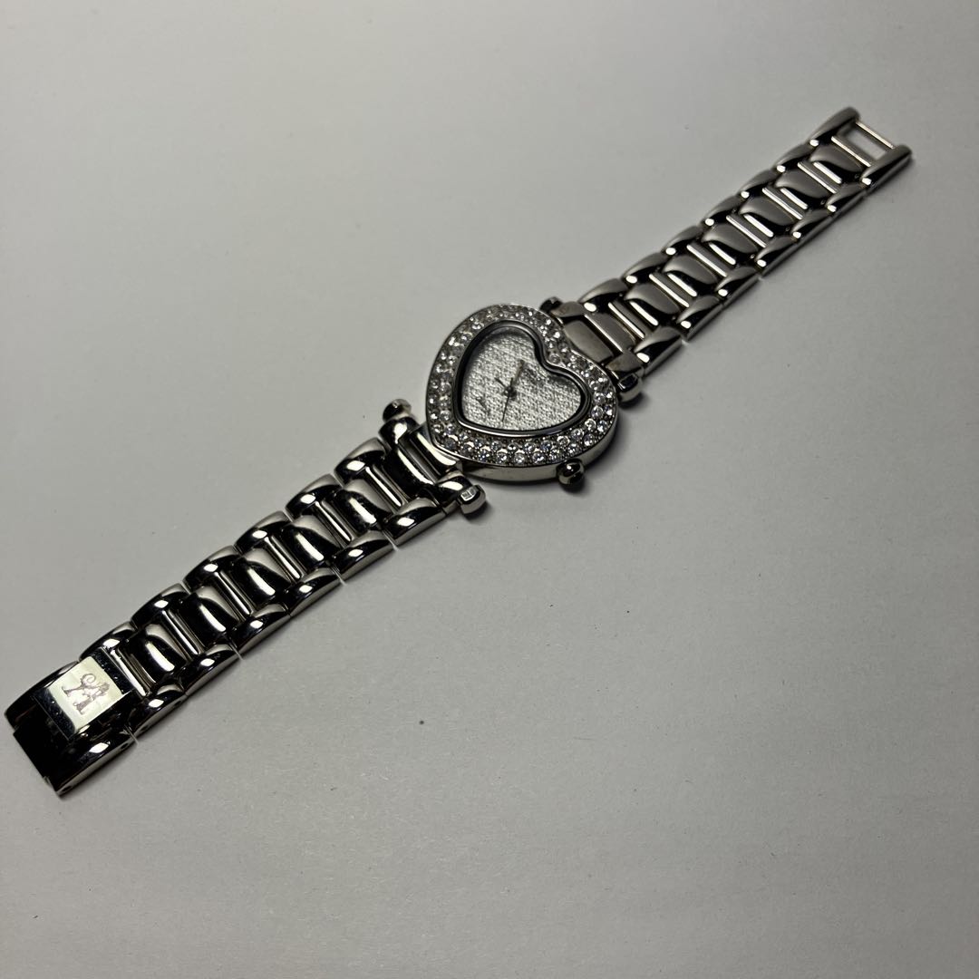 Alessandra Olla Analog Quartz Women アレッサンドラ・オッラ アレサンドラオーラ ハート型 Womenwatch ストーンベゼル 稼動品 シルバー
