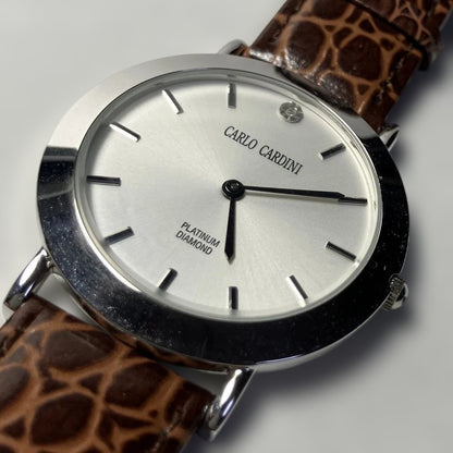 Carlo Caldini Analog Quartz Men カルロ・カルディーニ カルロカルディーニ Menwatch 稼動品