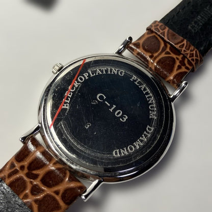 Carlo Caldini Analog Quartz Men カルロ・カルディーニ カルロカルディーニ Menwatch 稼動品