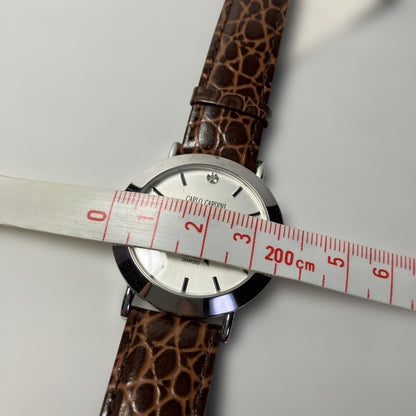 Carlo Caldini Analog Quartz Men カルロ・カルディーニ カルロカルディーニ Menwatch 稼動品