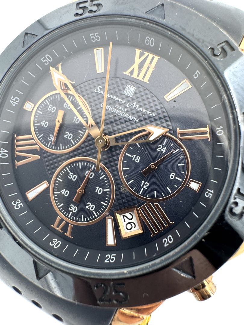 Salvatore Marra Analog Quartz Men Chronograph Watch For Parts