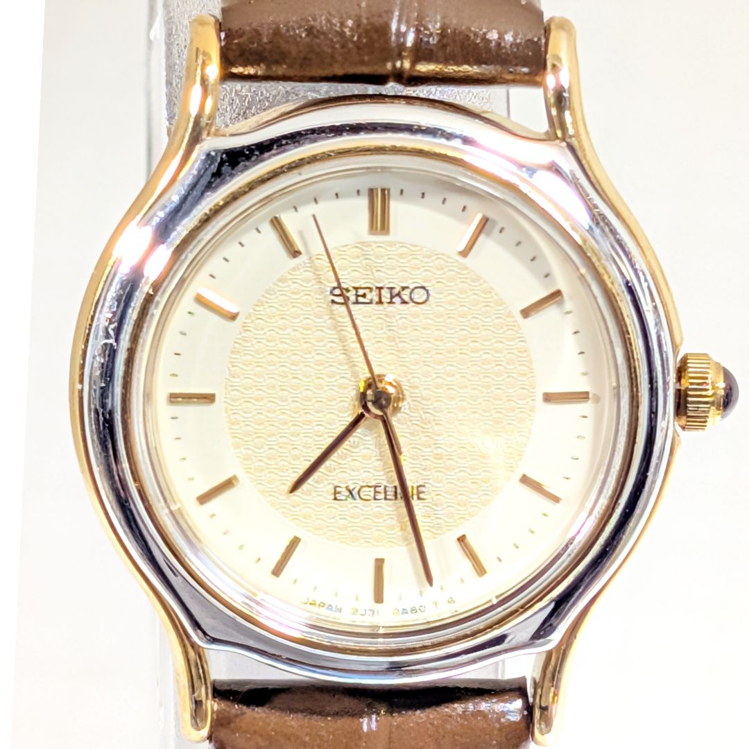 Seiko Exceline Analog Quartz Women Battery & Band Replaced Working Item