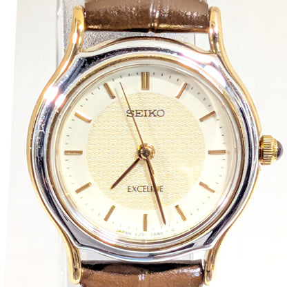 Seiko Exceline Analog Quartz Women Battery & Band Replaced Working Item