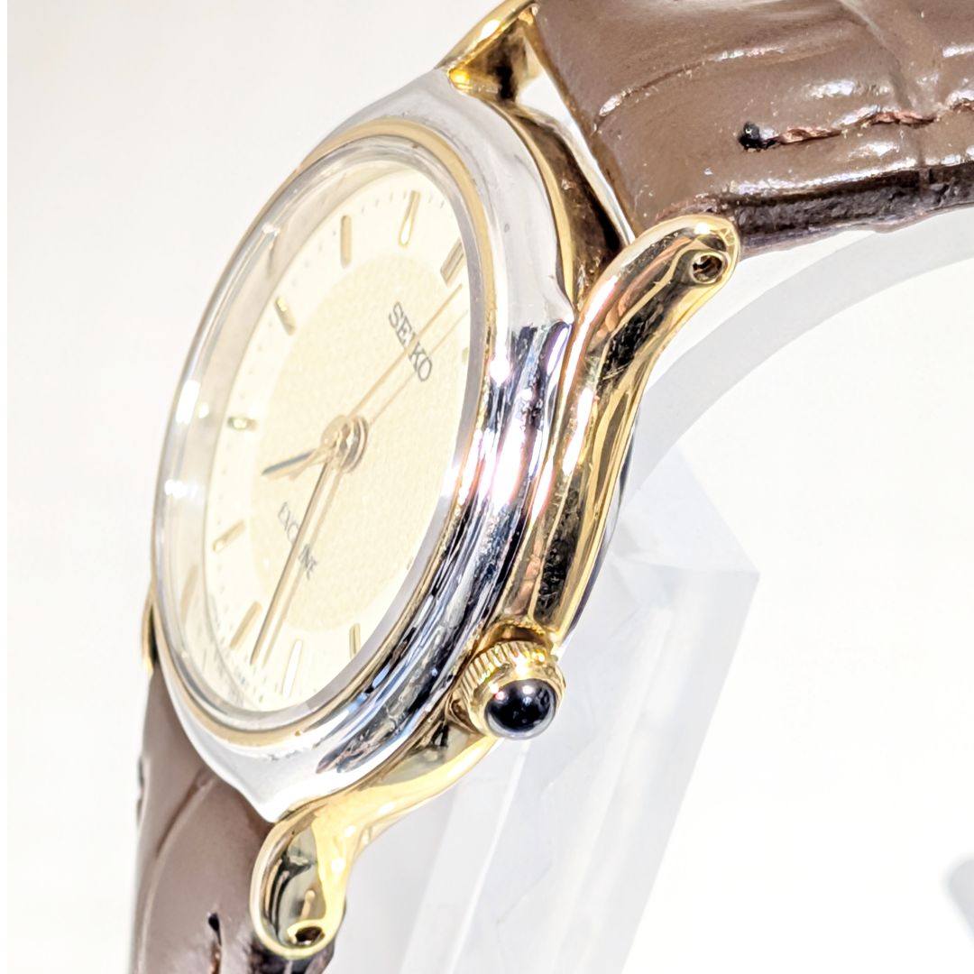 Seiko Exceline Analog Quartz Women Battery & Band Replaced Working Item