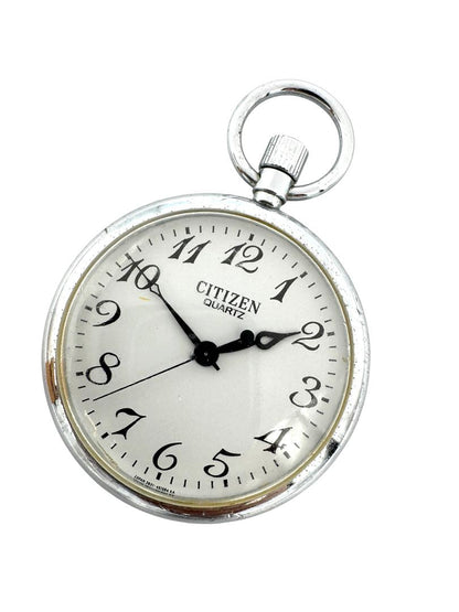 Citizen Quartz Pocket Watch 2831-451594 Analog Unisex Adults White Dial 49Mm Junk Japan Movt
