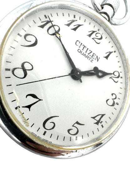 Citizen Quartz Pocket Watch 2831-451594 Analog Unisex Adults White Dial 49Mm Junk Japan Movt