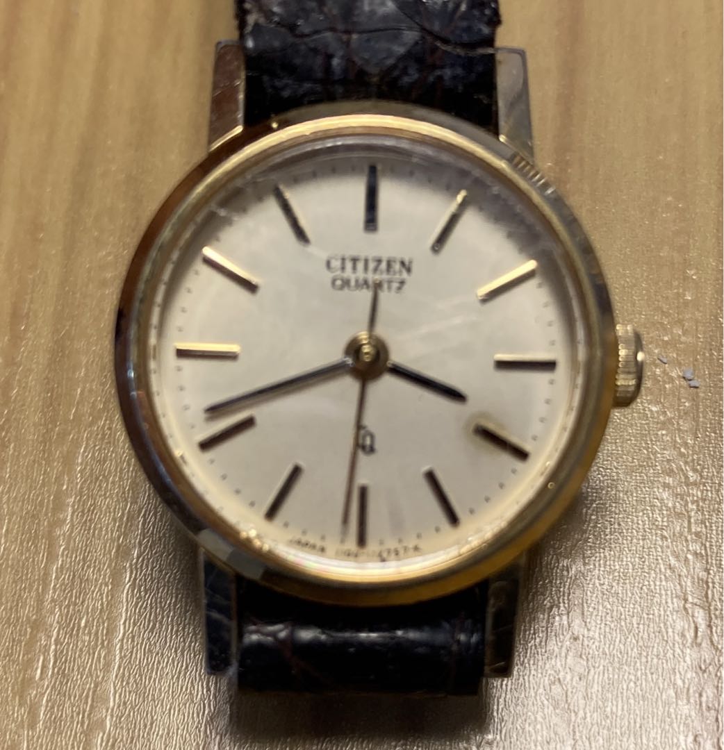 Citizen Quartz 4-105923 Analog Men Men'S Watch Stainless Steel Back Japan