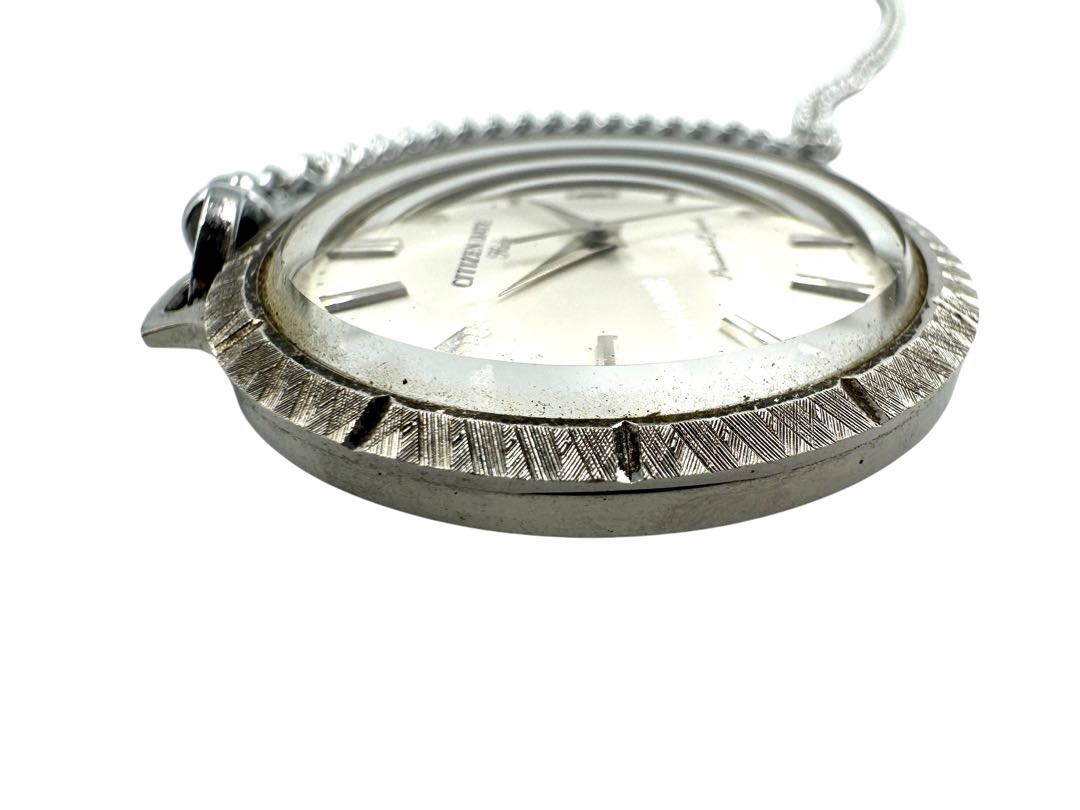 Citizen Flake Analog Mechanical (Manual) Unisex Adults Women Date Pocket Watch Manual Winding For Parts