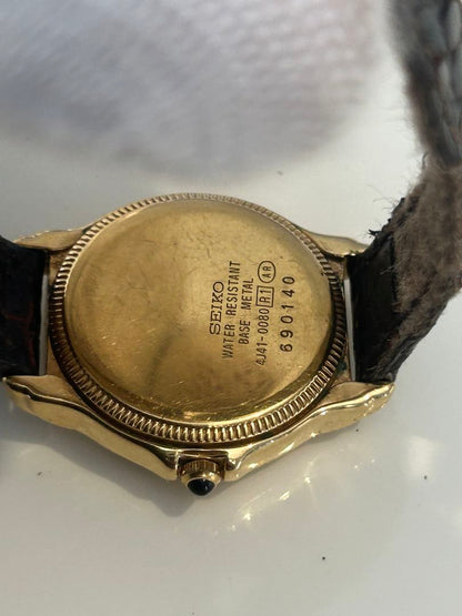 Seiko Exceline 4J41-0080 Analog Mechanical (Manual) Women Manual Winding時計 ゴールドケース