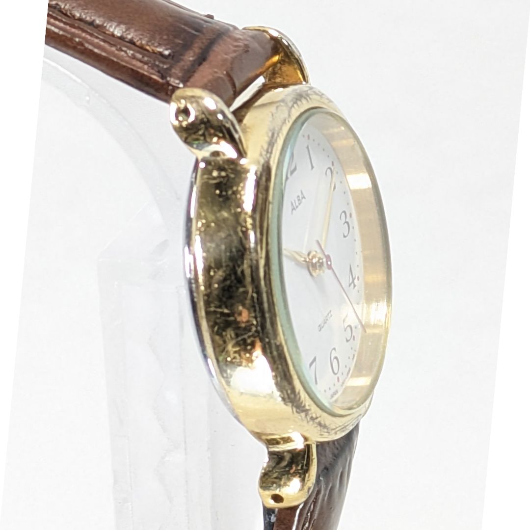 Seiko Alba V501-6N10 Analog Quartz Women Ladies Wristwatch - New Leather Strap, Working