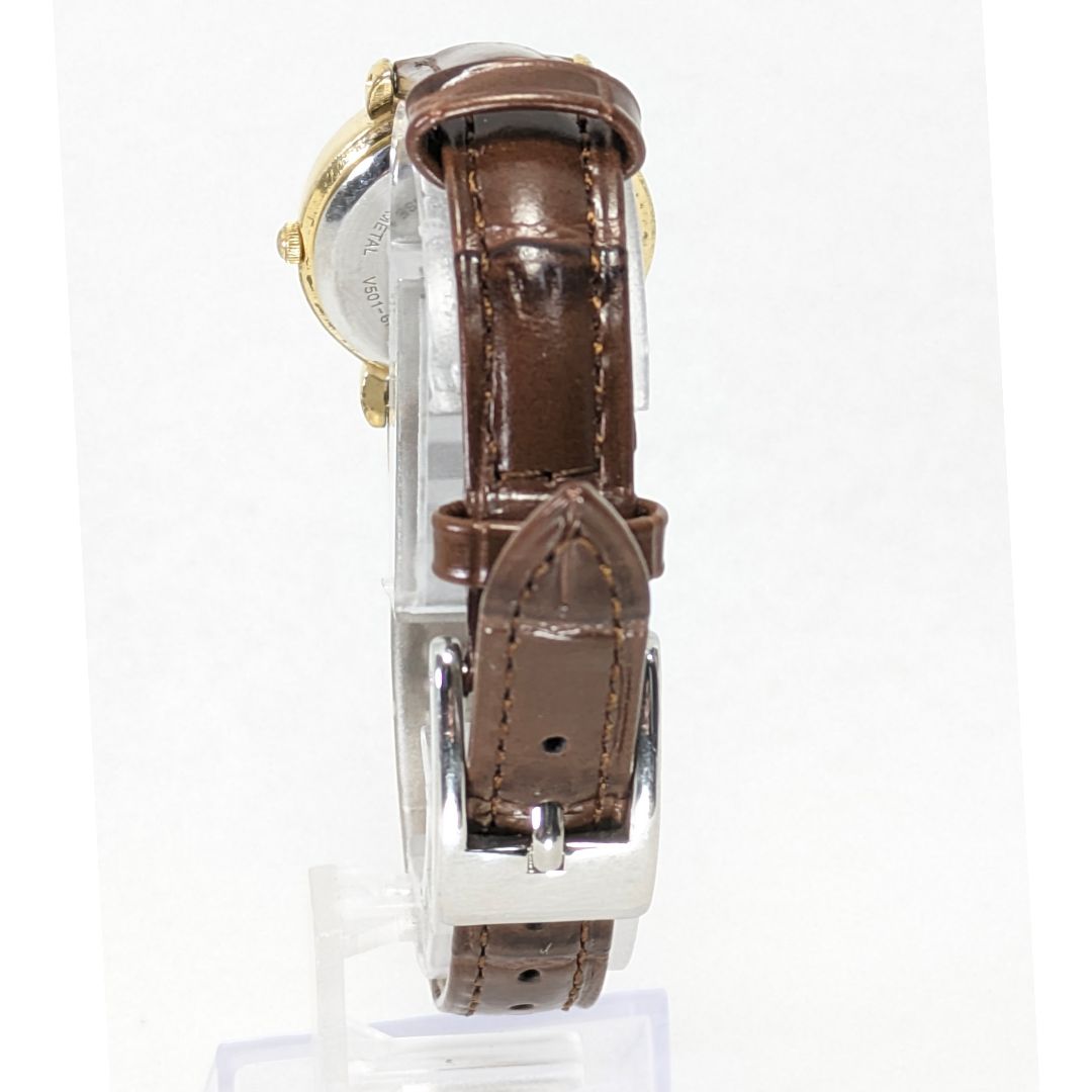 Seiko Alba V501-6N10 Analog Quartz Women Ladies Wristwatch - New Leather Strap, Working