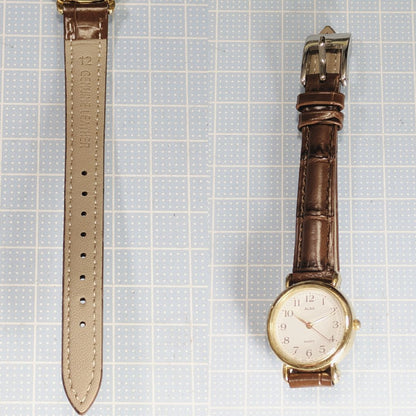 Seiko Alba V501-6N10 Analog Quartz Women Ladies Wristwatch - New Leather Strap, Working