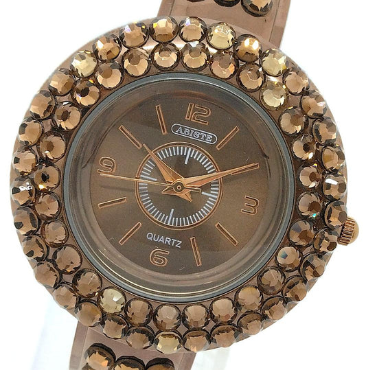Abiste Analog Quartz Women アビステ Watch バングル ラインストーン 中古美品