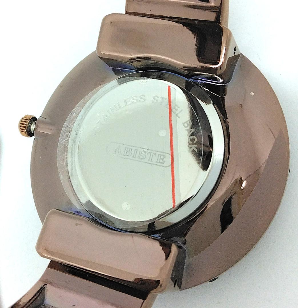 Abiste Analog Quartz Women アビステ Watch バングル ラインストーン 中古美品