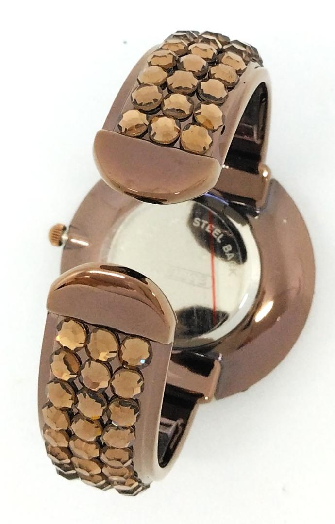 Abiste Analog Quartz Women アビステ Watch バングル ラインストーン 中古美品