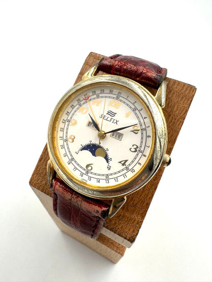 Selfix Analog Quartz Women Watch Moon Phase For Parts