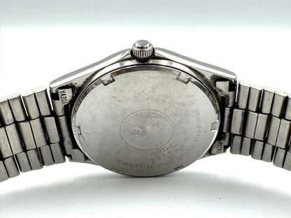 Seiko Chronos 8123-6120 Analog Quartz Unisex Adults Day Date 33Mm Vintage Watch Head For Parts As-Is