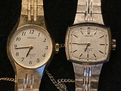Seiko Special Analog Mechanical (Manual) Women Special 23Jewels 1140 Manual Winding Gold and Silver