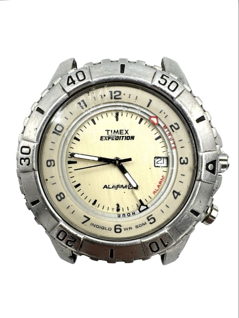 TIMEX Expedition T49938 Analog Quartz Men Men Alarm Watch Untested For Parts