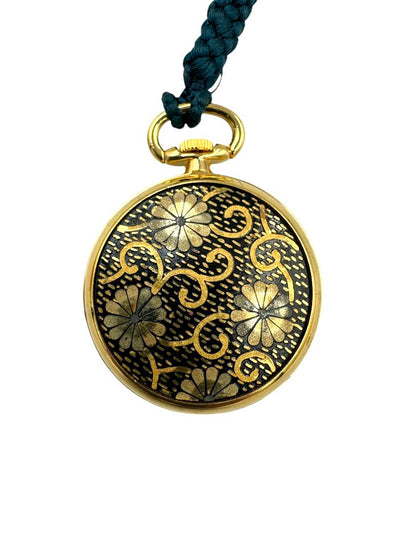 Citizen Vintage 6020-N07887-Y Analog Quartz (Battery) Unisex Adults Gold Tone Japanese Inro Floral Pocket Watch