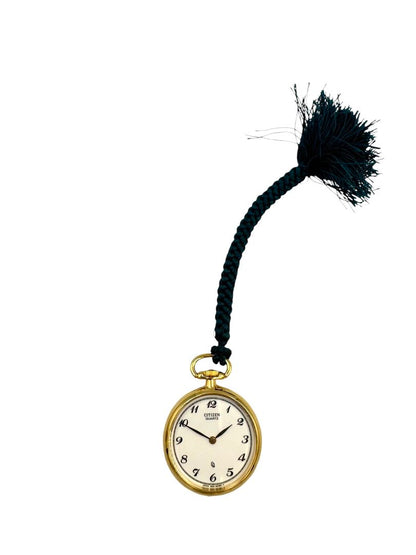 Citizen Vintage 6020-N07887-Y Analog Quartz (Battery) Unisex Adults Gold Tone Japanese Inro Floral Pocket Watch